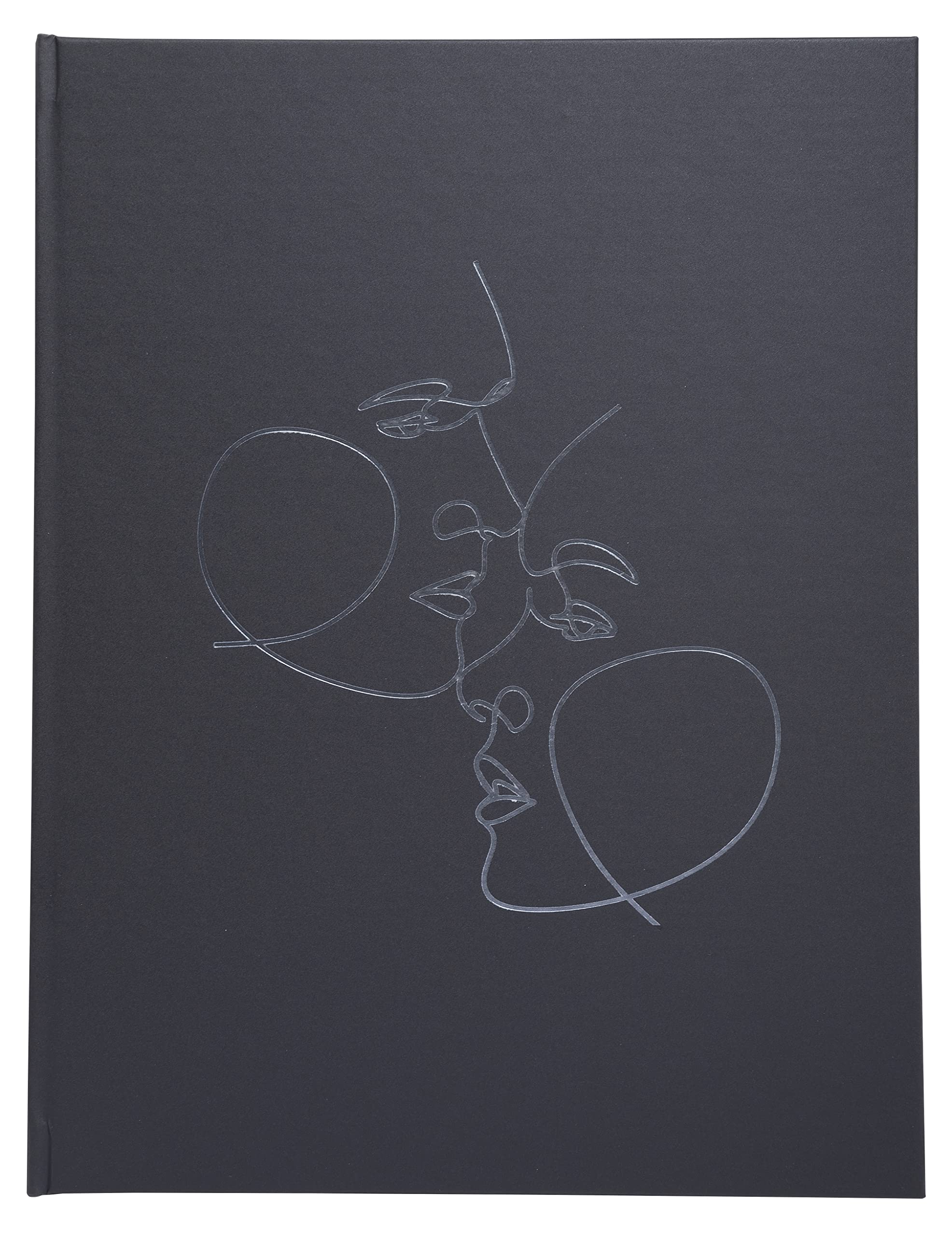 Exacompta Guest Book - Black/Silver - Embossed - 100 Pages