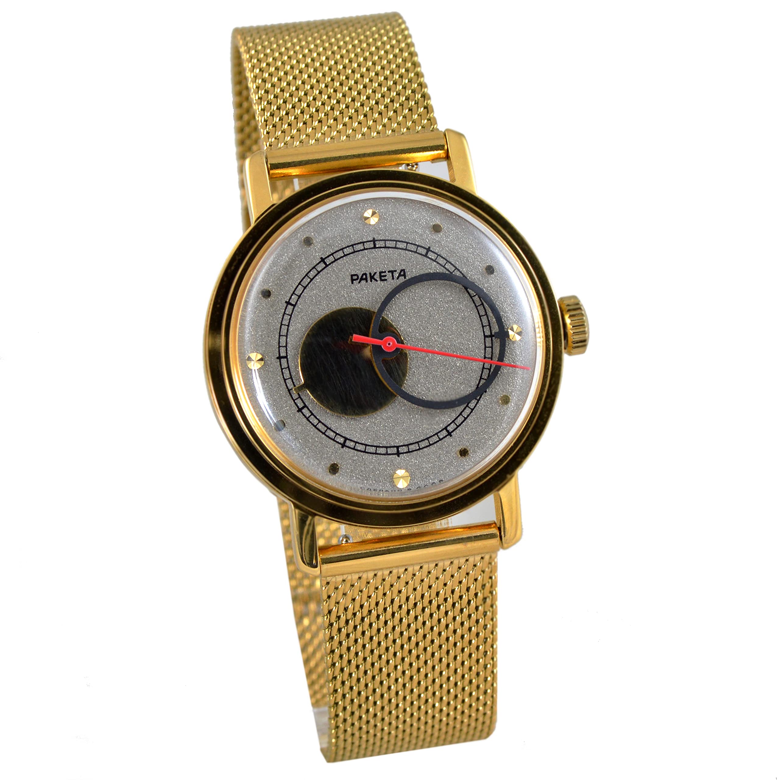 Raketa Copernic Mens Wrist Russian Vintage Watch Soviet USSR Rare Mens Wrist Watch Gift (Milanese Bracelet)