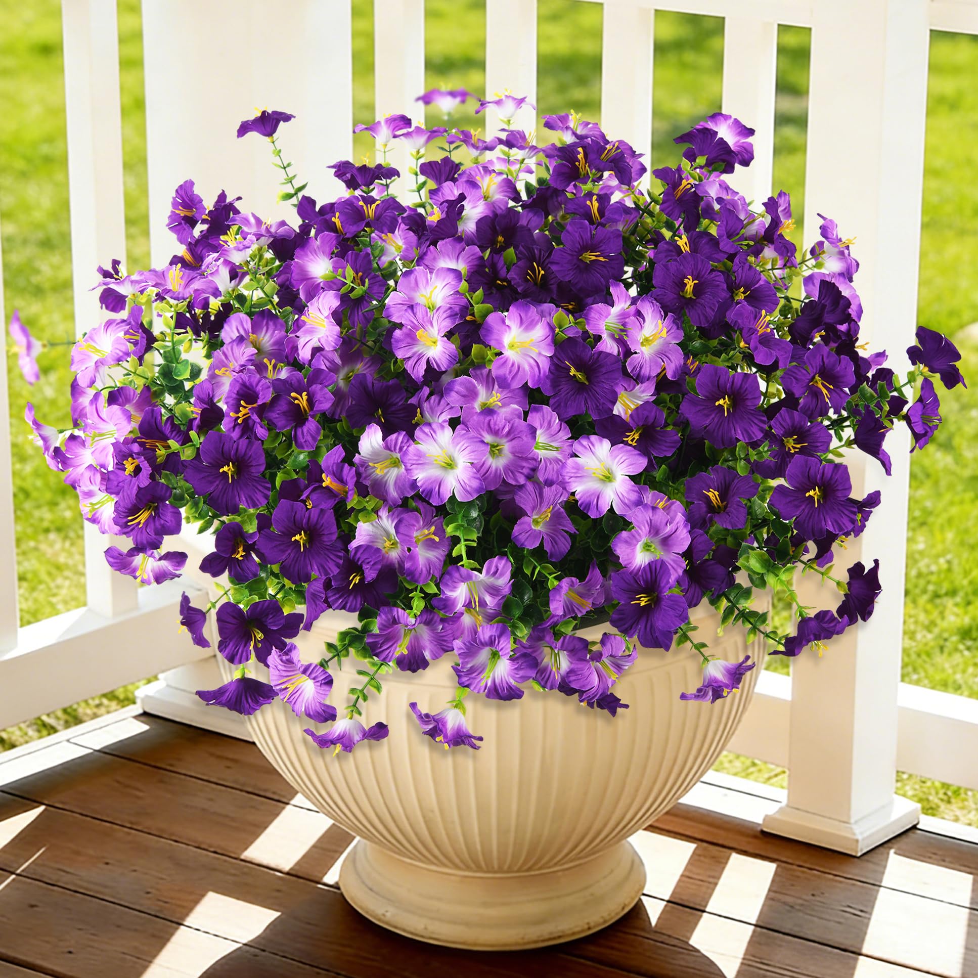 INQCMY Artificial Flowers Double Purple