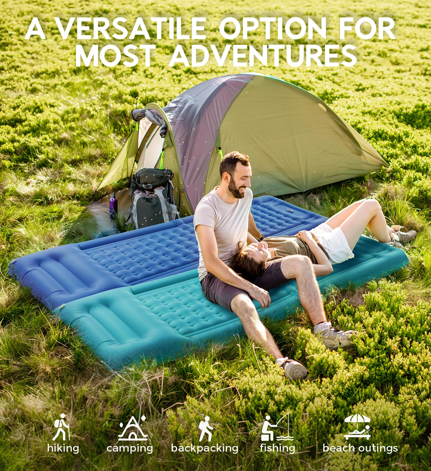 Materassino Autogonfiante Wholede Ultraleggero - 12cm Spessore, 500kg Portata, Per Campeggio - Foto 6