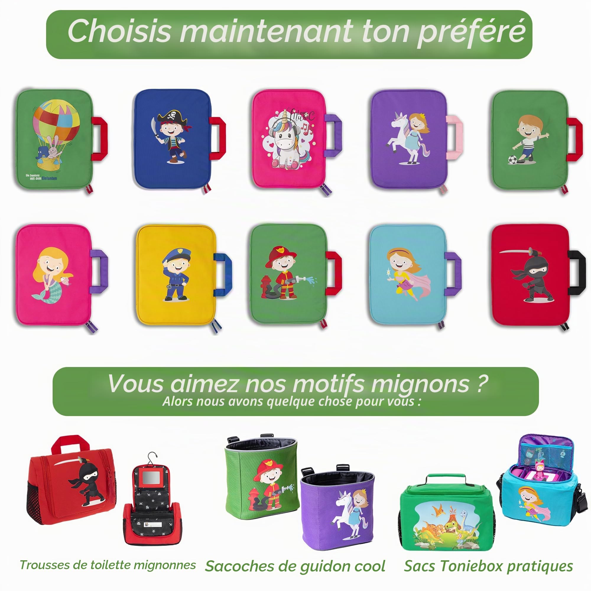 GRINSEZWERGE Étui pour Livres TipToi et Stylo TipToi et Accessoires | Convient également pour Les tablettes et Edurino | Kit de démarrage Tip TOI