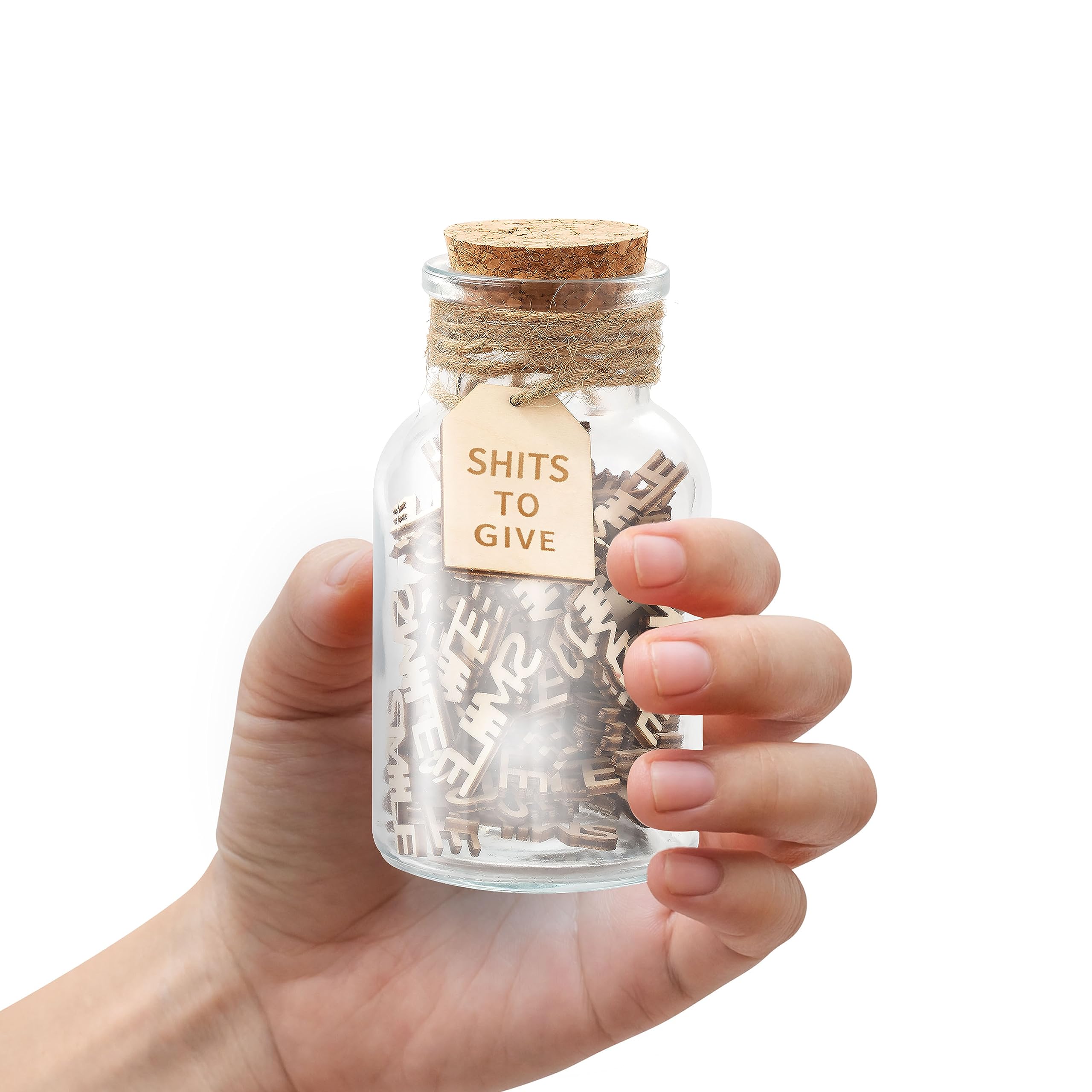 Shits To Give Jar - Home Decor Desk Accessory, Perfect for Men & Women, Birthday & Gag Gifts, Desk Decor, Gratitude Gift