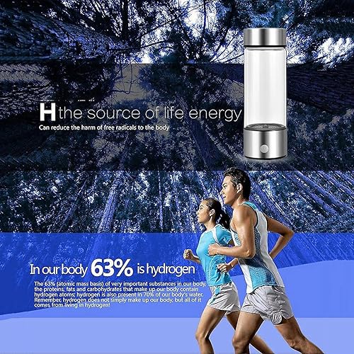 Miniatura 3 de Hydrogen Water Bottle Generator - 2024 New Upgrated Hydrogen Water Bottle with New Pem SPE Technology, Portable Rechargeable Hydrogen Water Machine
