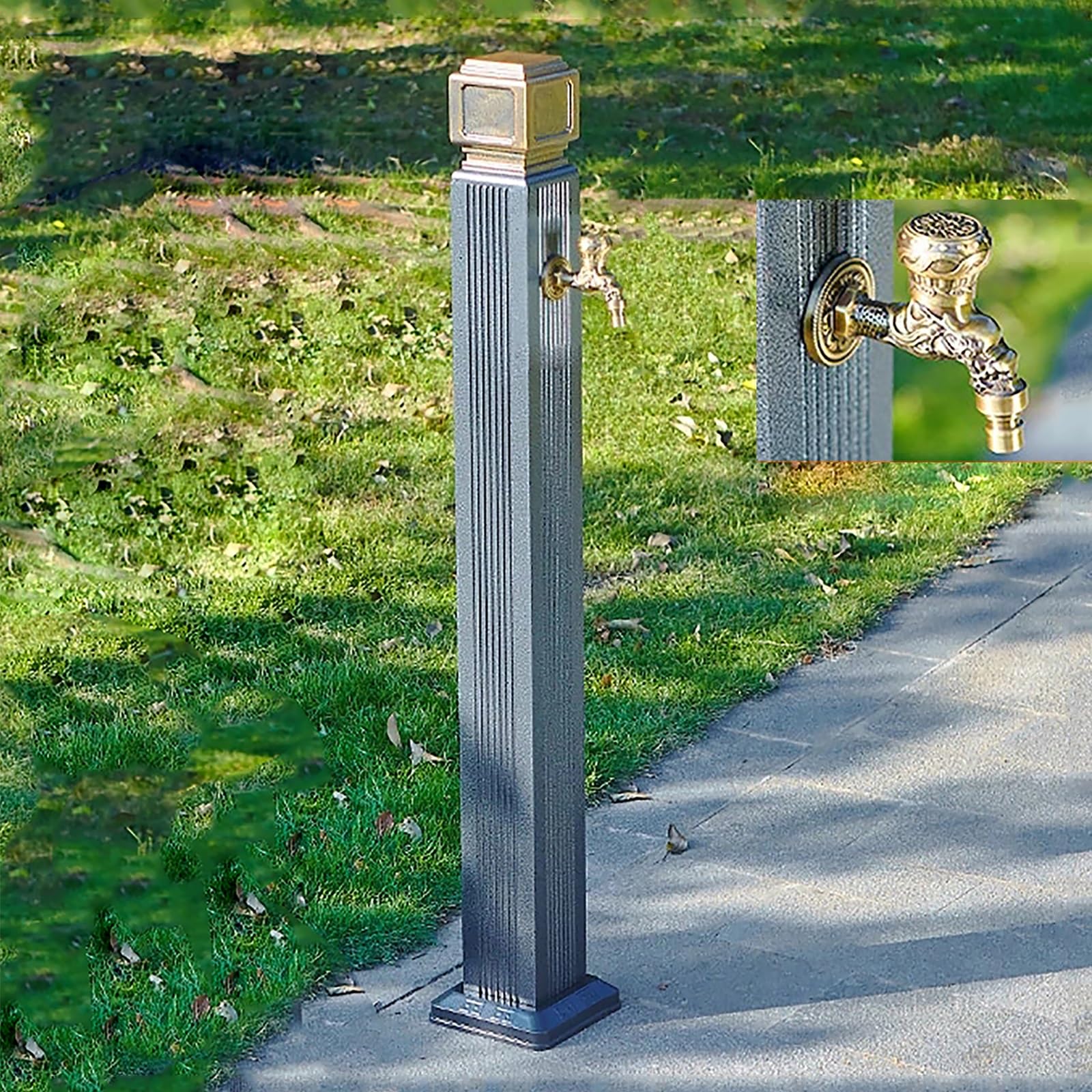 Flexible Schlauchstütze für Gartenwasserhahn, Frostsicheres Design, Bodenarmatur für effizientes Wassermanagement, ideal für den Außenbereich