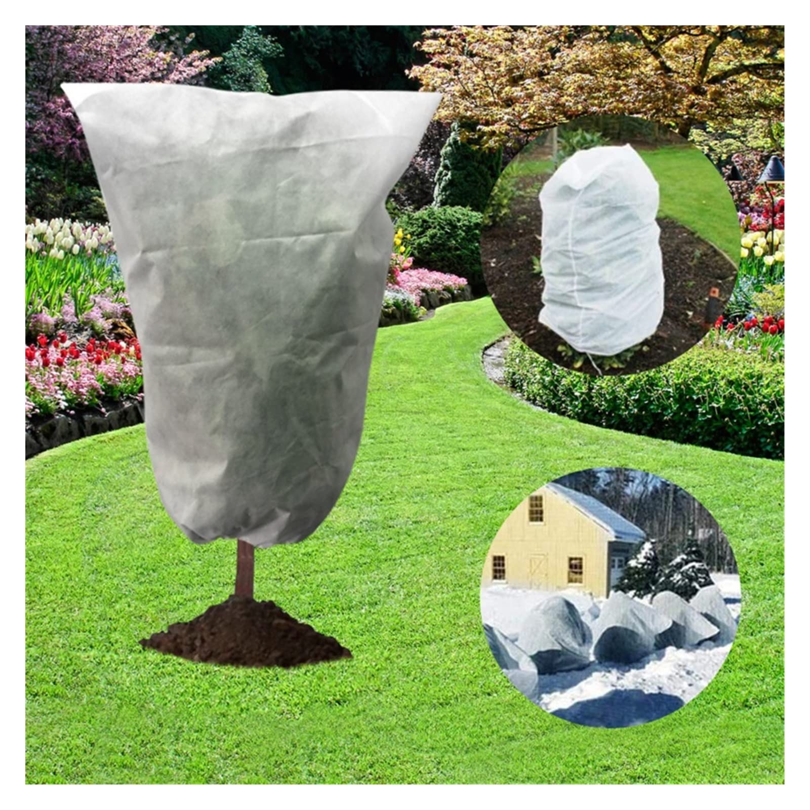 Copertura vegetale Coperture for piante con coulisse invernale Borse for coperture protettive for piante calde Coperta in tessuto antigelo Protezione for alberi da frutto Copertura in vaso for piante