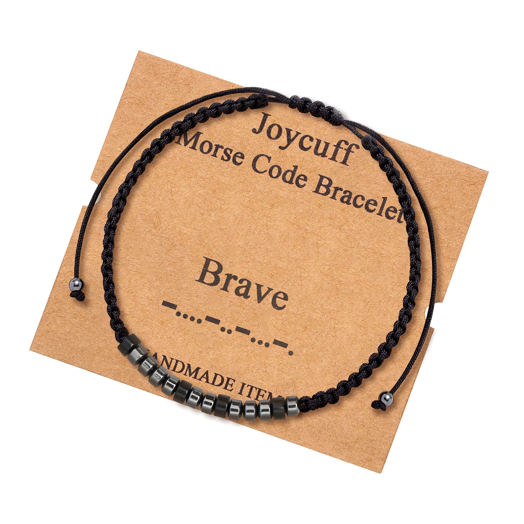 JoycuFF Brave Gifts for Women Inspirational Morse Code Bracelets for Men Encouragement Unique Friendship Female Friends for Birthday Christmas Jewelry