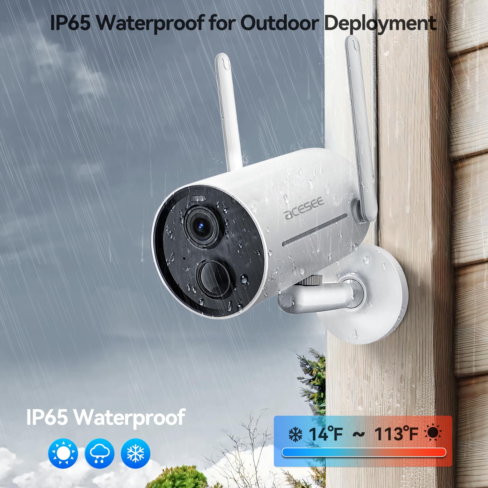 Telecamera di Sicurezza Wireless Esterna 8MP PTZ con Visione Notturna a Colori