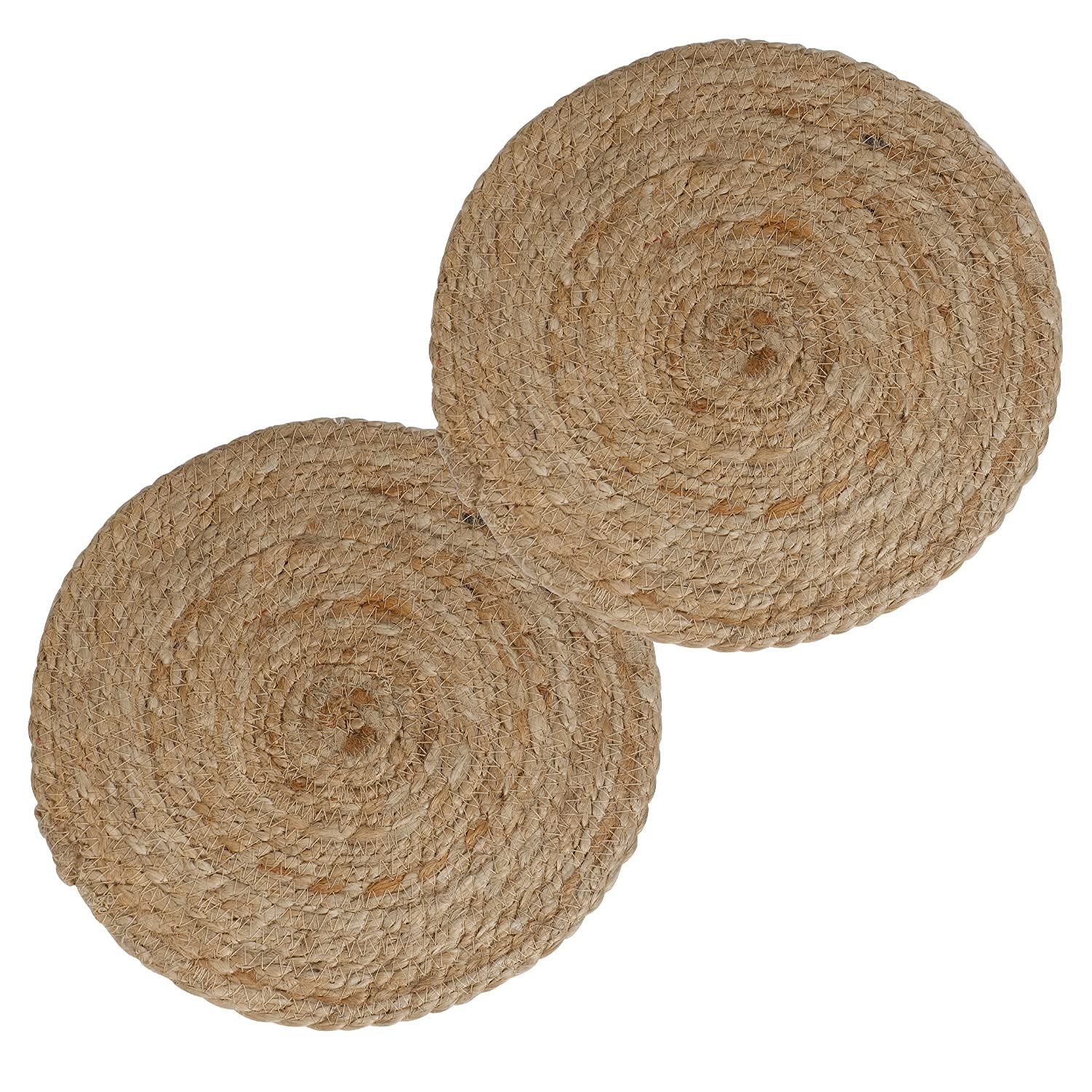 HomeStorie® EcoFriendly Jute Round Mats Ideal for Coffee Table