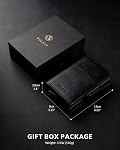 VULKIT Titulaire de la carte de crédit RFID Blocking cuir Automatique Pop Up Wallet Magnetic Wallet Double Case pour hommes et femmes Croix Noir