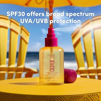 Coco & Eve Tan Boosting Anti-Aging Body Oil SPF30 - Tanning Accelerator Spray, UVA UVB Sun Protection | Fast Tan Enhancer With Natural Ingredients, Antioxidants for Healthy Bali Glow (150ml)