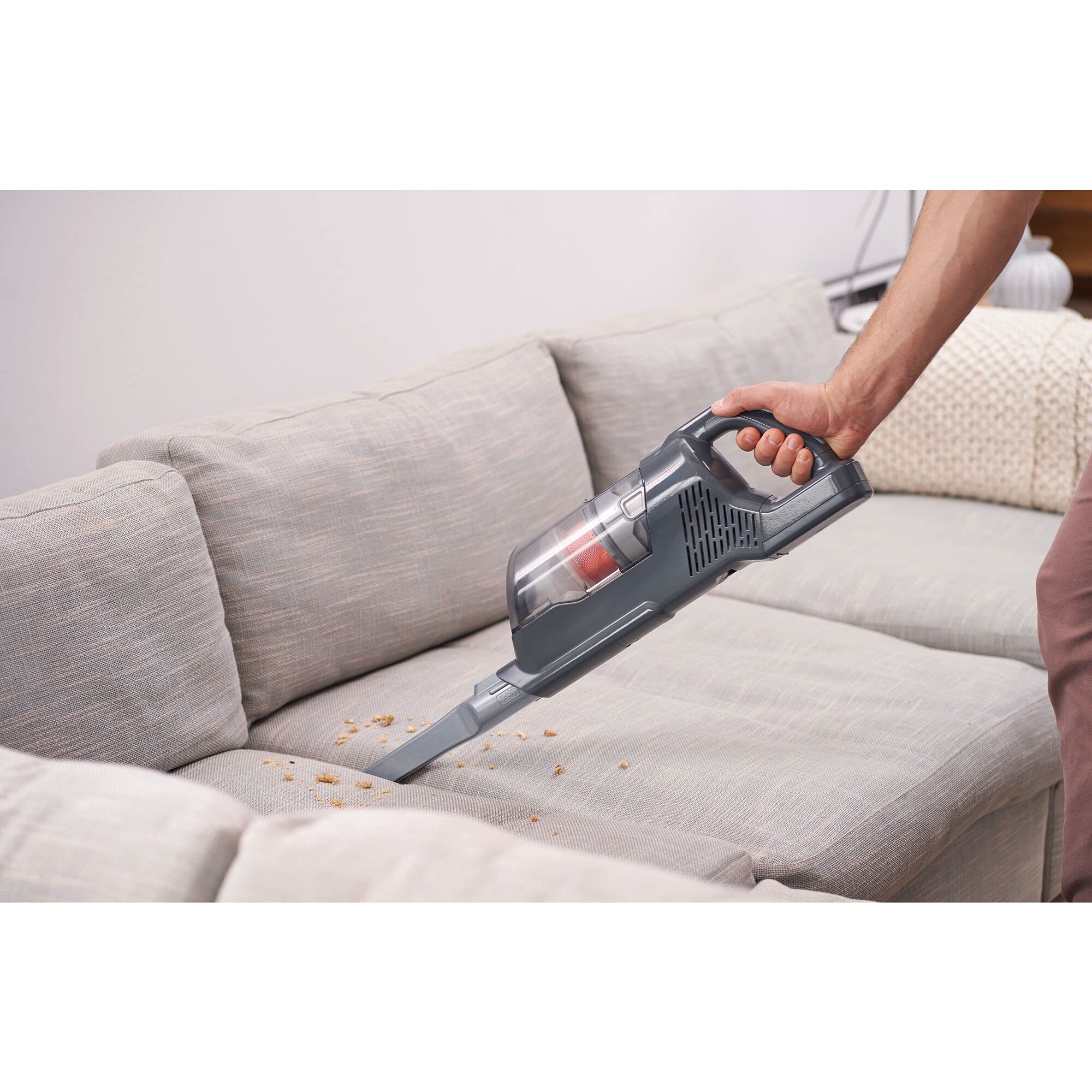 BLACK+DECKER, Bezprzewodowy odkurzacz pionowy 3 w 1 18 V/2 Ah, szaro-pomarańczowy, BHFEA520J-QW