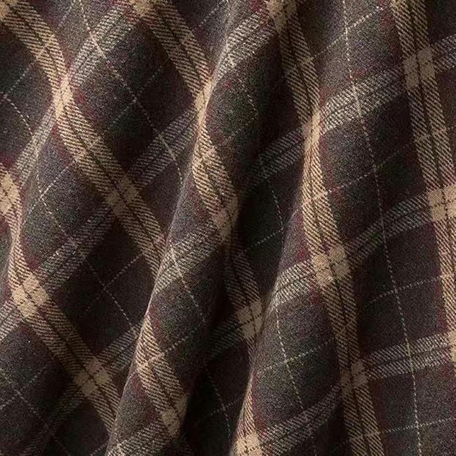 Faldas De Mujer Falda Midi De Lana De Talle Alto De Otoño E Invierno: Falda Plisada Larga De Cuadros Retro De Línea A, A, XXL