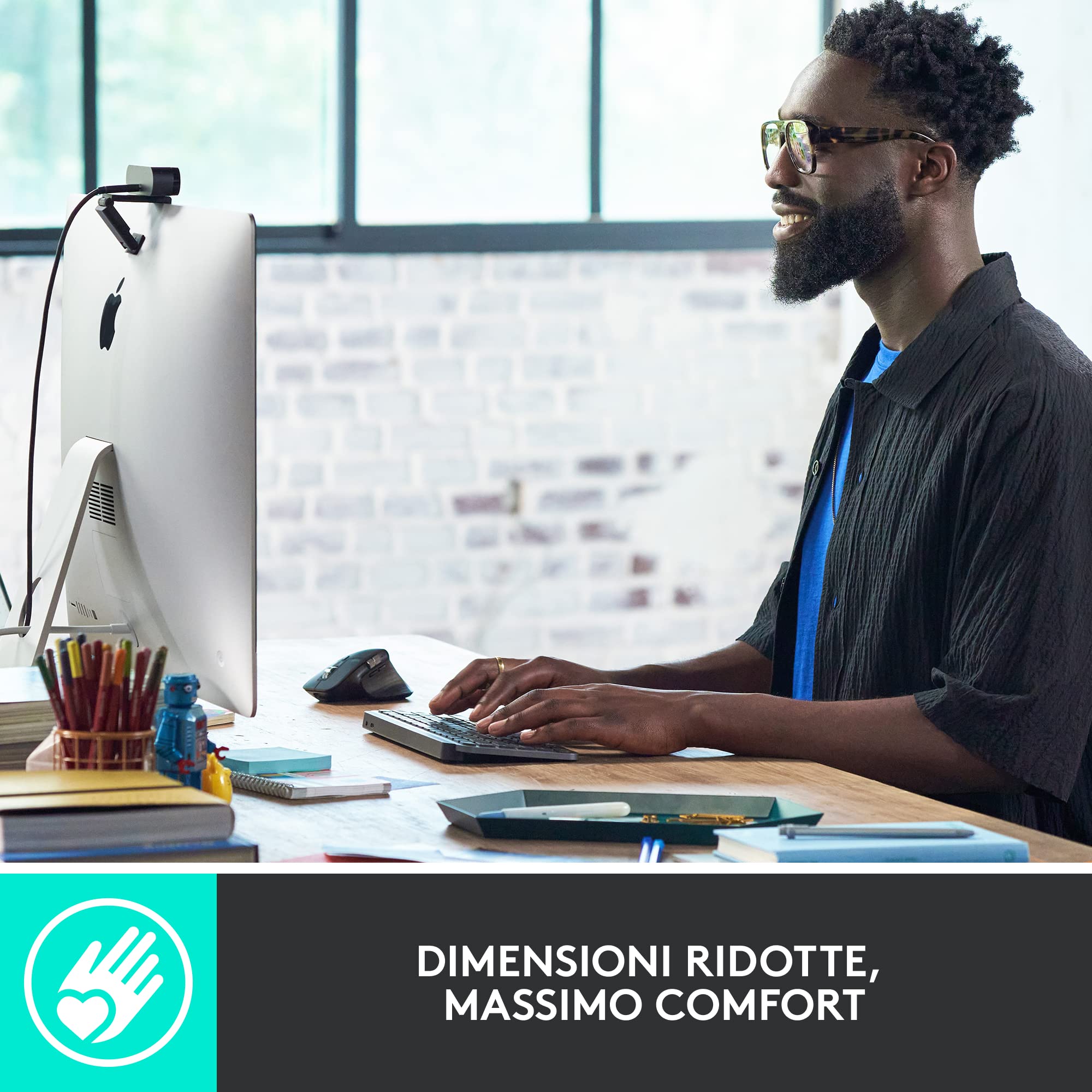 Logitech MX Keys Mini for Business tastiera wireless illuminata | Compatta, tecnologia Logi Bolt, retroilluminazione, ricaricabile, Windows/Mac/Chrome/Linux, Italiano QWERTY - Grigio
