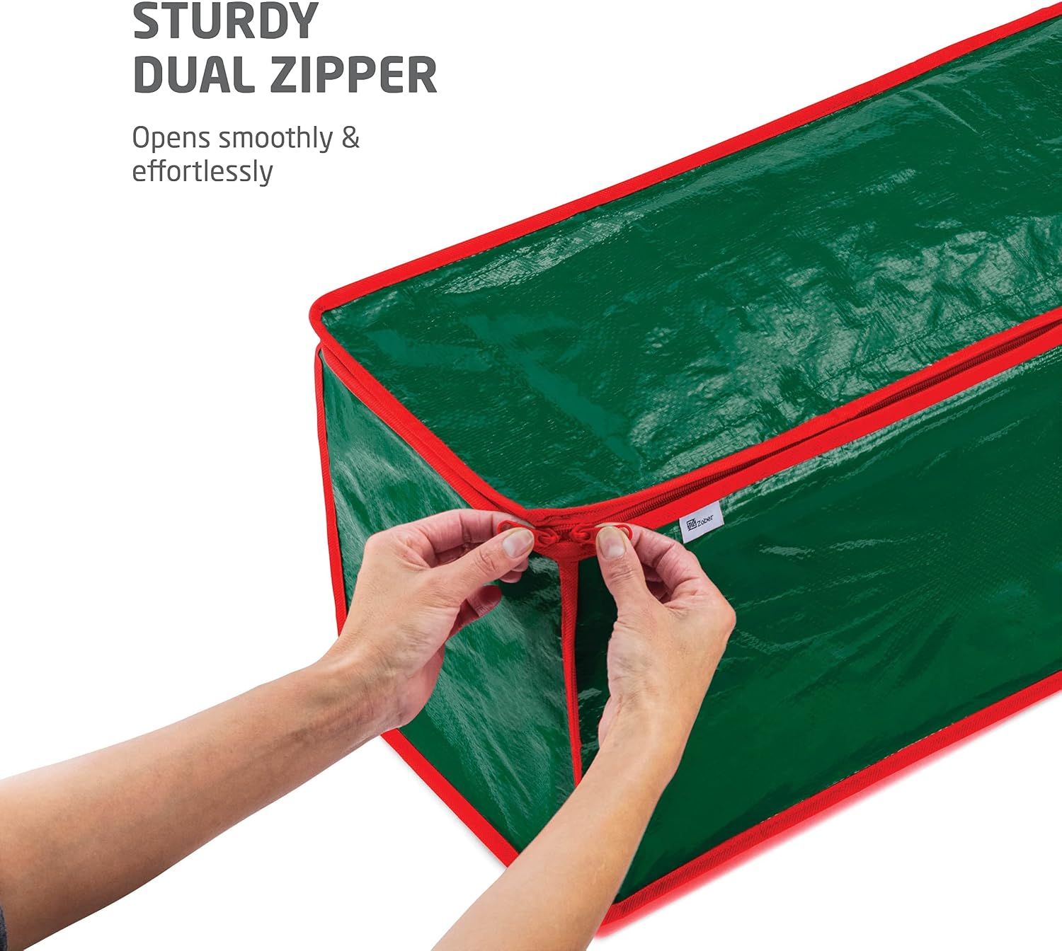 Christmas Carrying Wrapping Paper Storage Bag, Gift wrap Storage - Fits 14-20 Standard Rolls Upto 40"- Rectangular Prism Slim Design for Underbed Wrapping Paper Storage Container or Closet Storage