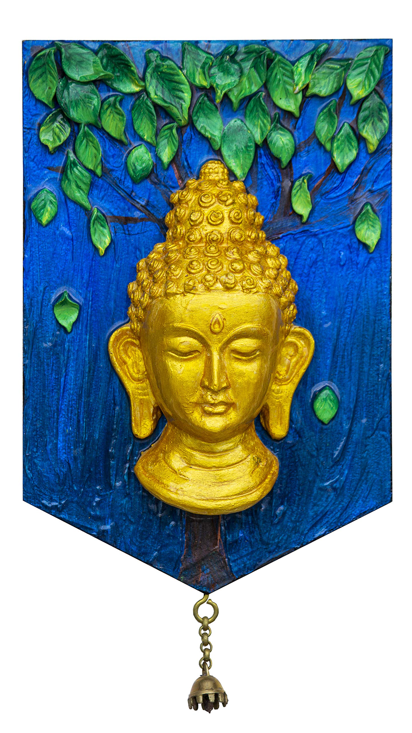 Dev Creation Handmade MDF Golden Wisdom Wall/Door Hanging (15.24 cm x 22.86 cm x 2.54 cm)