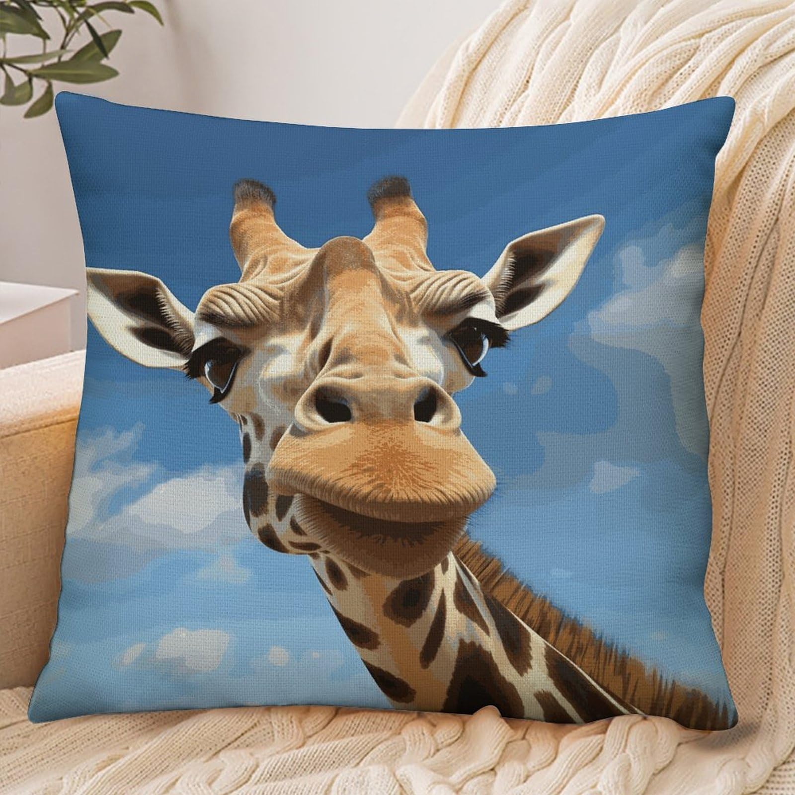 Fekiloot Style Funny Giraffe Pillowcase Pillow Sham Pillow Case