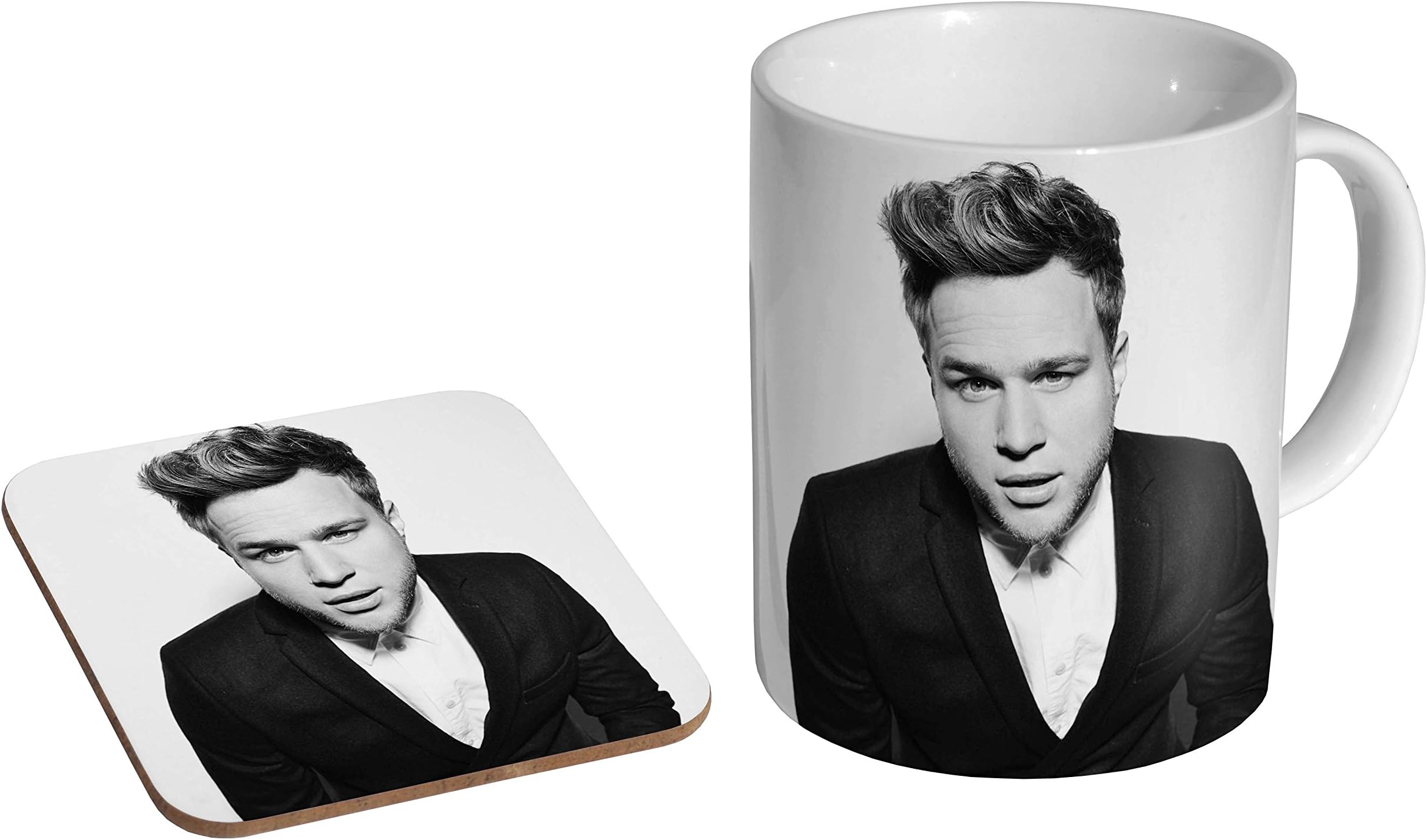 Olly MURS BW Ceramic Coffee Mug + Coaster Gift Set …