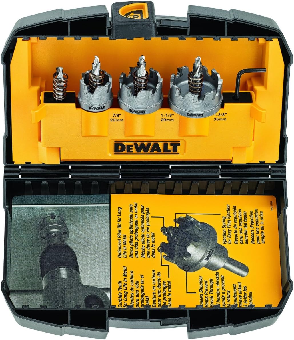 DEWALT DWACM1802 Metal Cut Carbide Holesaw Set, 3 Piece Amazon.ca
