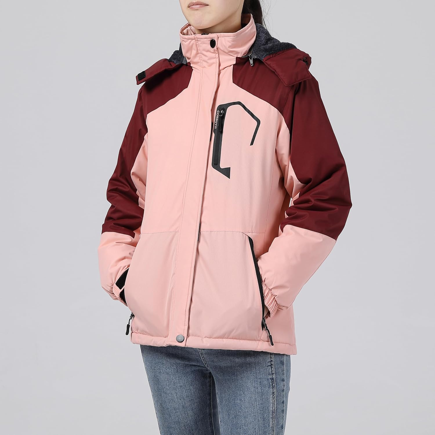 Women's Mountain Waterproof Ski Jacket with Detachable Hood - Windproof Winter Coat for Snow and Rain - Image 4