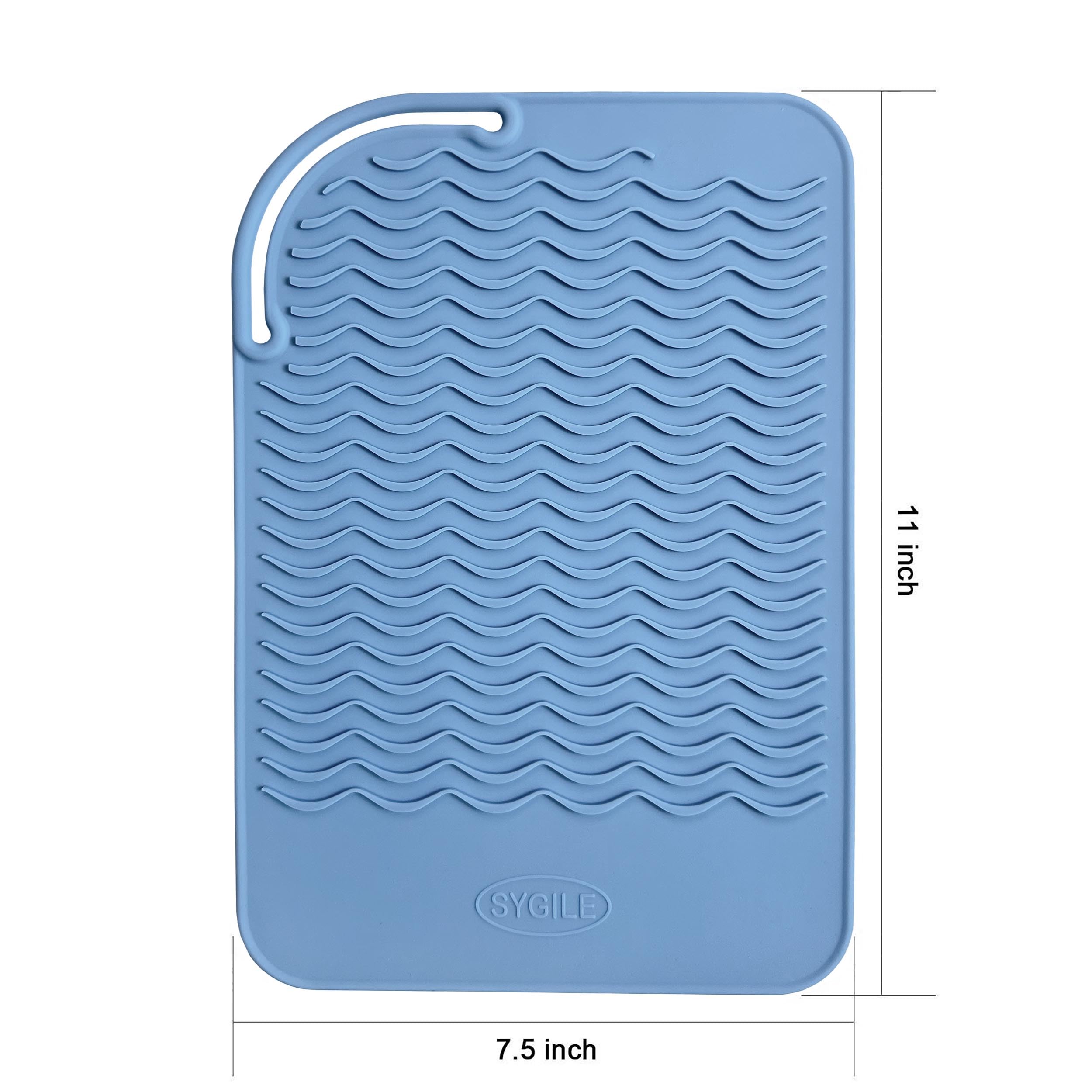 27,9 x 19,1 cm große, hitzebeständige Silikonmatte für Haarstyling-Werkzeuge, Glätteisen-Pad, Lockenstab Matte, flache Eisenmatte, Heißbügel-Pad, Thekenabdeckung für Reisen, Schminksalon
