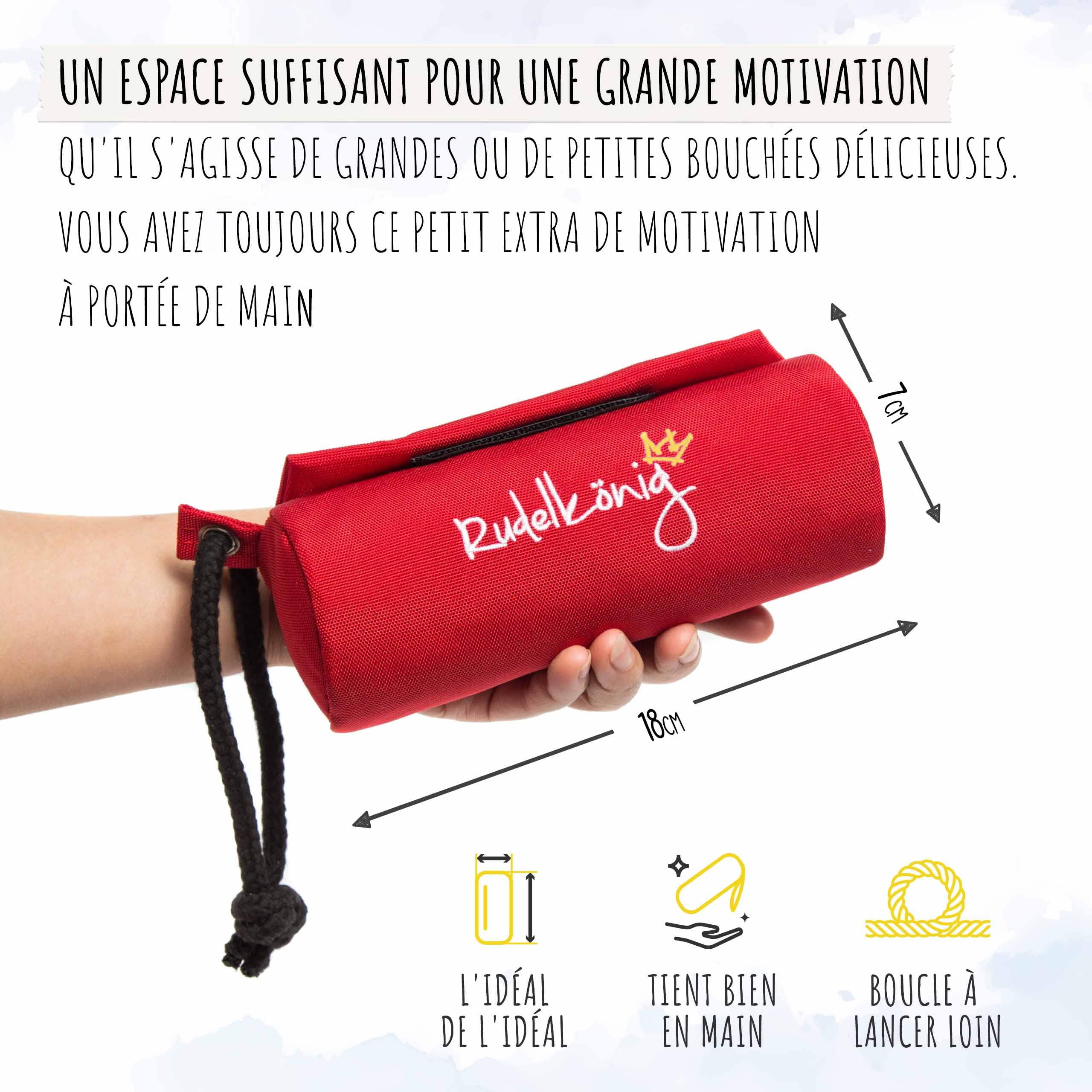 Rudelkönig Apportable Chien Robuste pour friandises - Boudin Chien Mordant - Jouet Pour Chien Idéal - Chien accessoires Essentiels