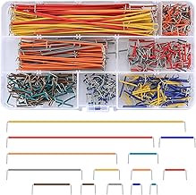 560 Breadboard Jumper Fils Cable Wire Kit Mâle vers Mâle, Forme de U Breadboard Jumper Câble 14 Assorties Longueur, Flexible Jumper Fils Jumper Cavalier Câble