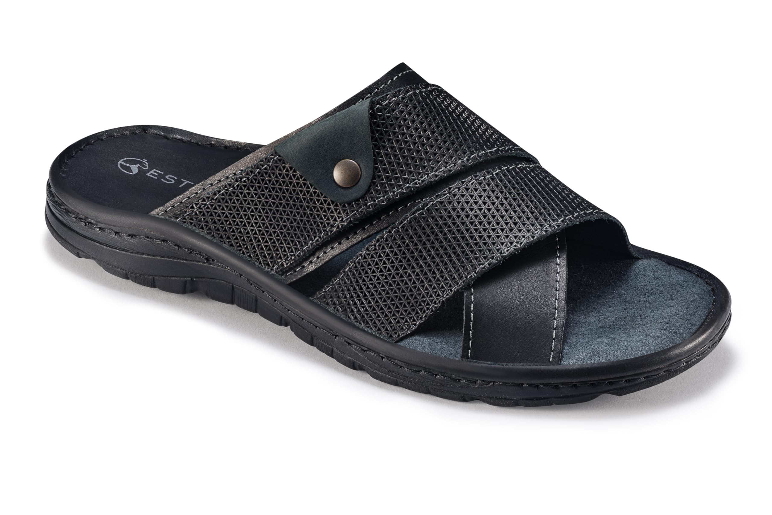 ESTRO Sandales Homme Cuir Été - Mules Homme Cuir Été Sandale Hommes avec Semelle Antidérapante s5