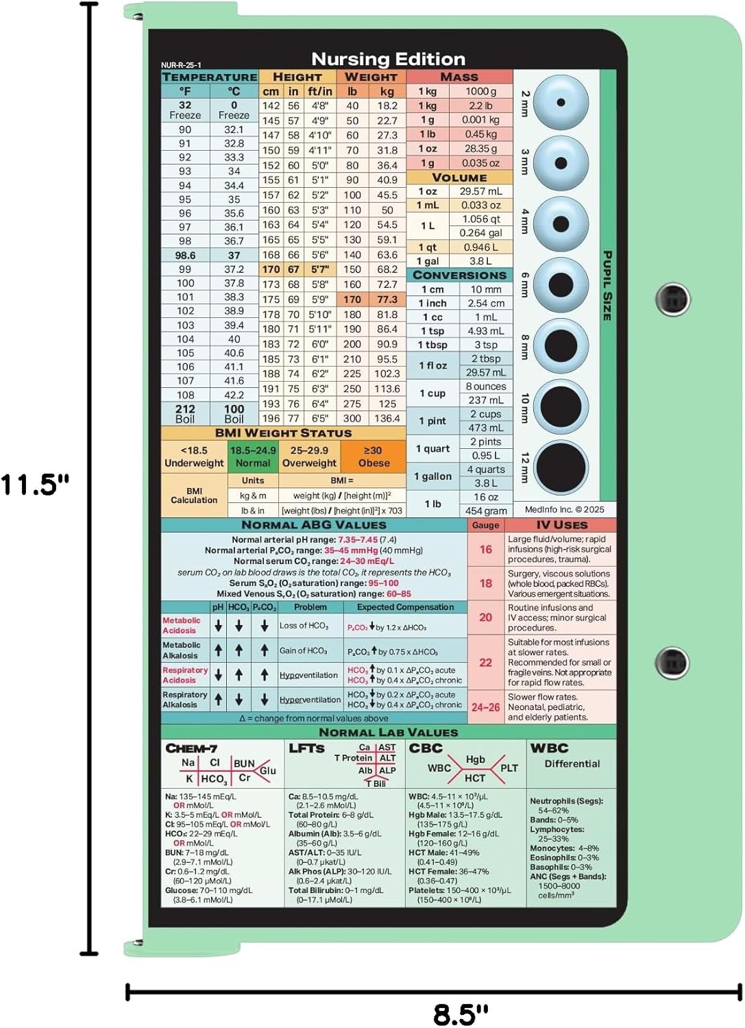 Whitecoat Clipboard® - Mint Nursing Edition, Folding Nursing Clipboard