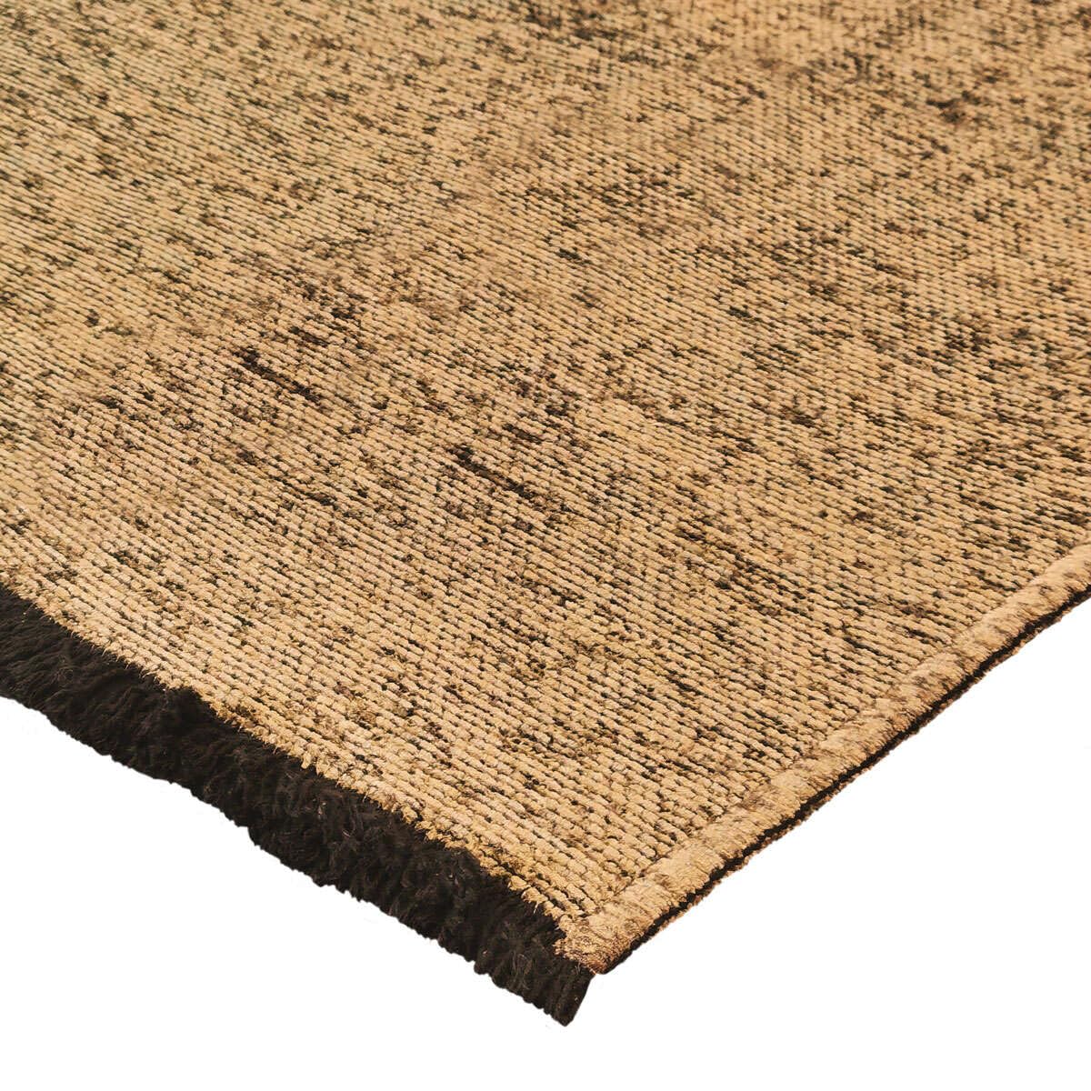 Thedecofactory Tapis en Coton et Polyester Lavable tissé Plat Beige 80x150