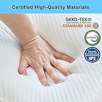 Vista 4 de Almohada de espuma viscoelástica de doble cara, almohada cervical de cuello de 4 pulgadas para dormir de lado, firmeza media y suave, almohada Blanco