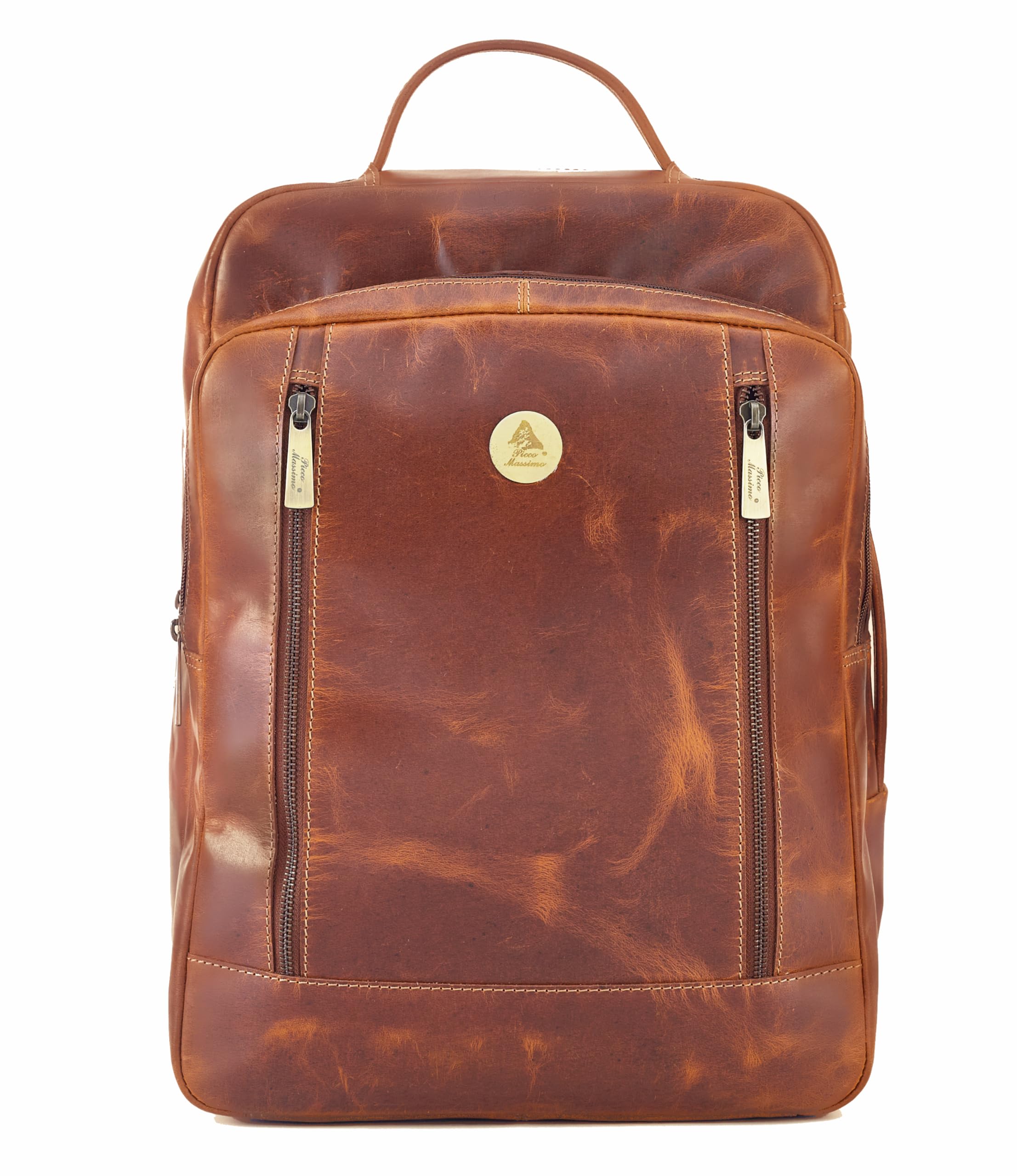 Genuine Leather Laptop Backpack - Stylish Design | Durable Leather | Compatible with 15.6 Inch Laptop | Comfortable Padded Back Panel | Multiple Pocket Sleeves-image-45