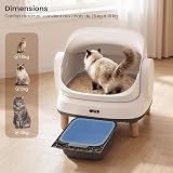 DevokoLitiere pour Chat autonettoyante avec 8 capteurs, étanchéité IPX5, litière Automatique Chat avec contrôle APP, litiere Chat Automatique XXL pour Grands Chats & foyers Multi-Chats - 7