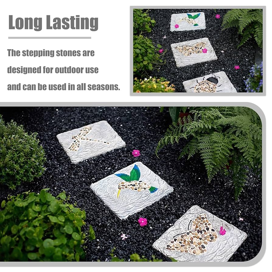 置物 pluie PIEDRA green Amazon.com: Elitix Stepping Stone Square Step Gardening