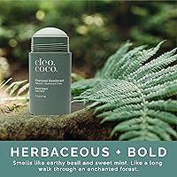 Vista 3 de Cleo+Coco Desodorante natural para mujeres y hombres, sin aluminio con aceite de coco orgánico, carbón activado para protección contra olores 24