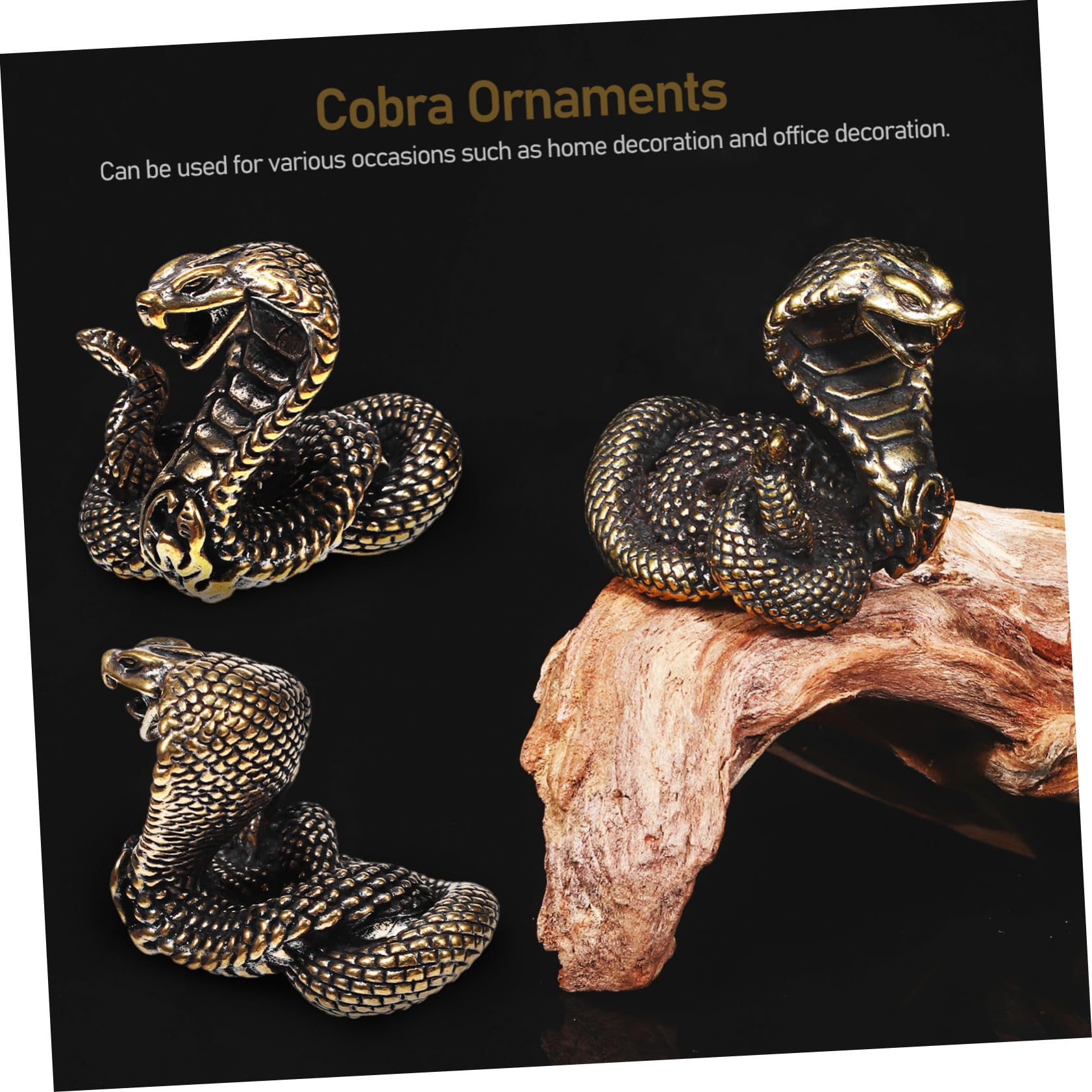 Amazon.co.jp: VINTORKY 真鍮製蛇の彫刻 眼鏡蛇と王蛇 リアルな動物像