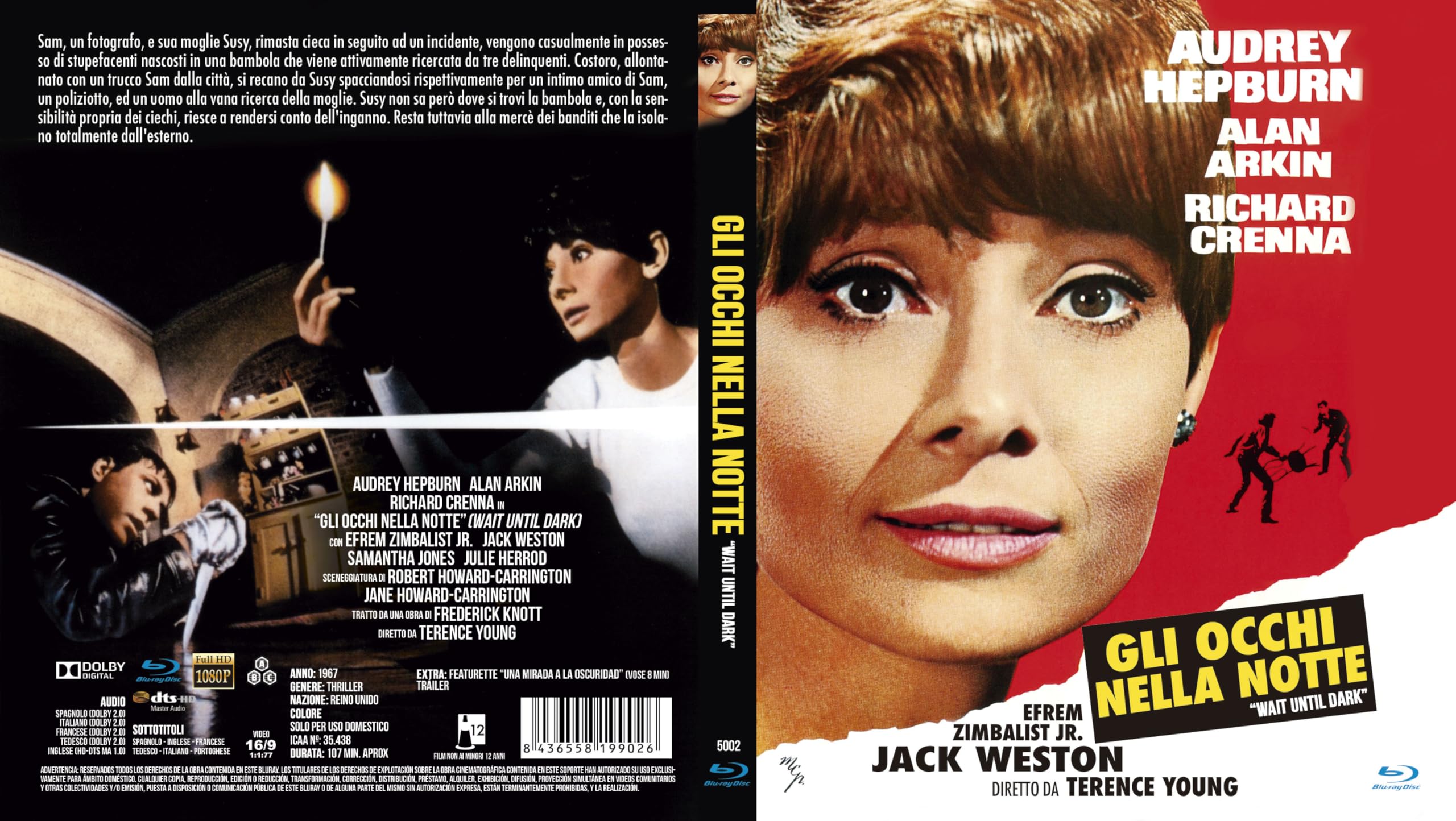 Sola en la Oscuridad (Gli occhi della notte) Bluray Import Resen - Audio ITA