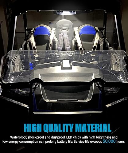 Miniatura 6 de RACOONA Luz de cúpula UTV, luz interior UTV, luz LED universal para montaje en barra enrollable, accesorios de automóvil, luz interior de cúpula