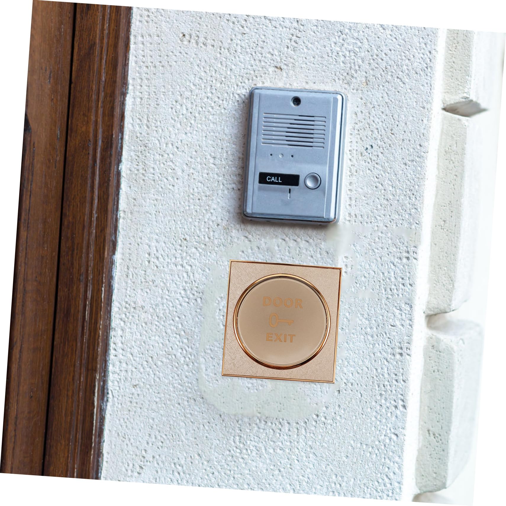 Uonlytech 5piezas Botón De Presión De Inoxidable Para Puerta Panel De Timbre De Pared Interruptor De Interior y Exterior Instalación Resistente