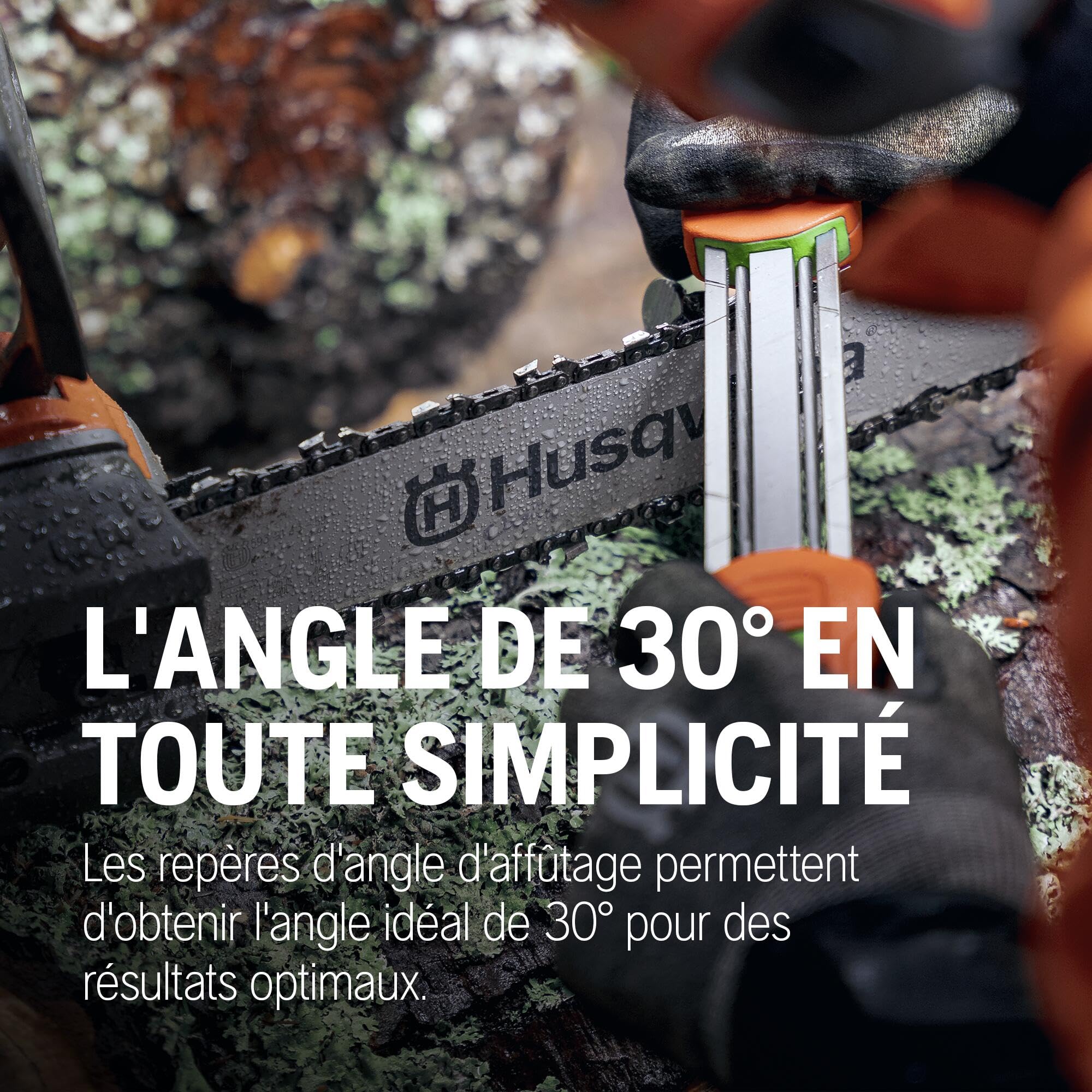 Husqvarna Kit de Lime 2-en-1 Équipement d'Origine, Affûtage Précis