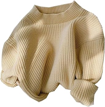Toddler Baby Girl Boy Knit Sweater Blouse Warm Crewneck Pullover Sweatshirt Long Sleeve Tops Fall Winter Clothes