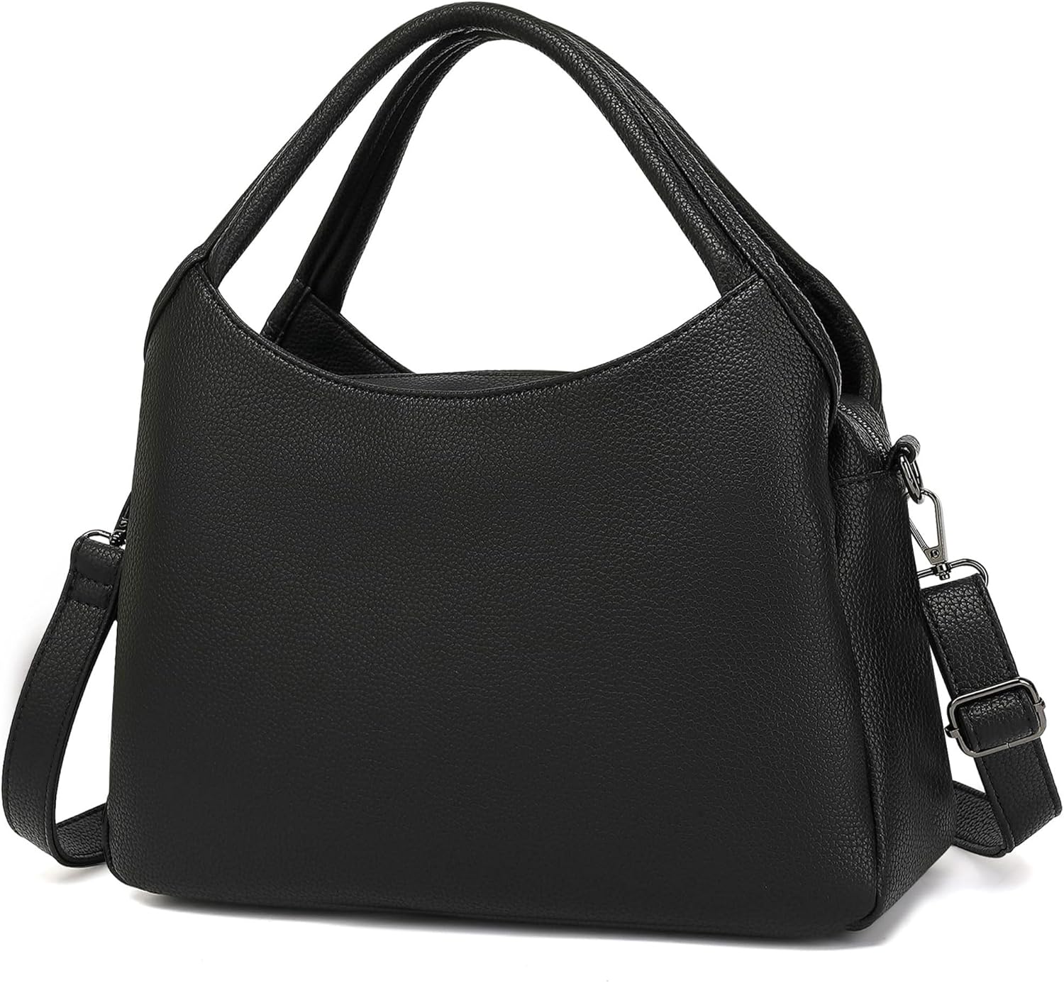 KOGTLA Women's Medium Pebbled Leather Purses with Satchel Strap, Ladies Vegan Leather Tote Handbags, Hobo Shoulder Bags