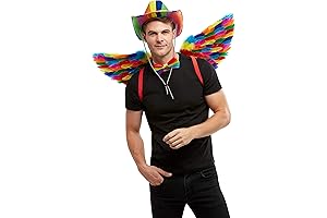 Enthralling Adult Unicorn Wings Emblazoned with Radiant Rainbow Feathers