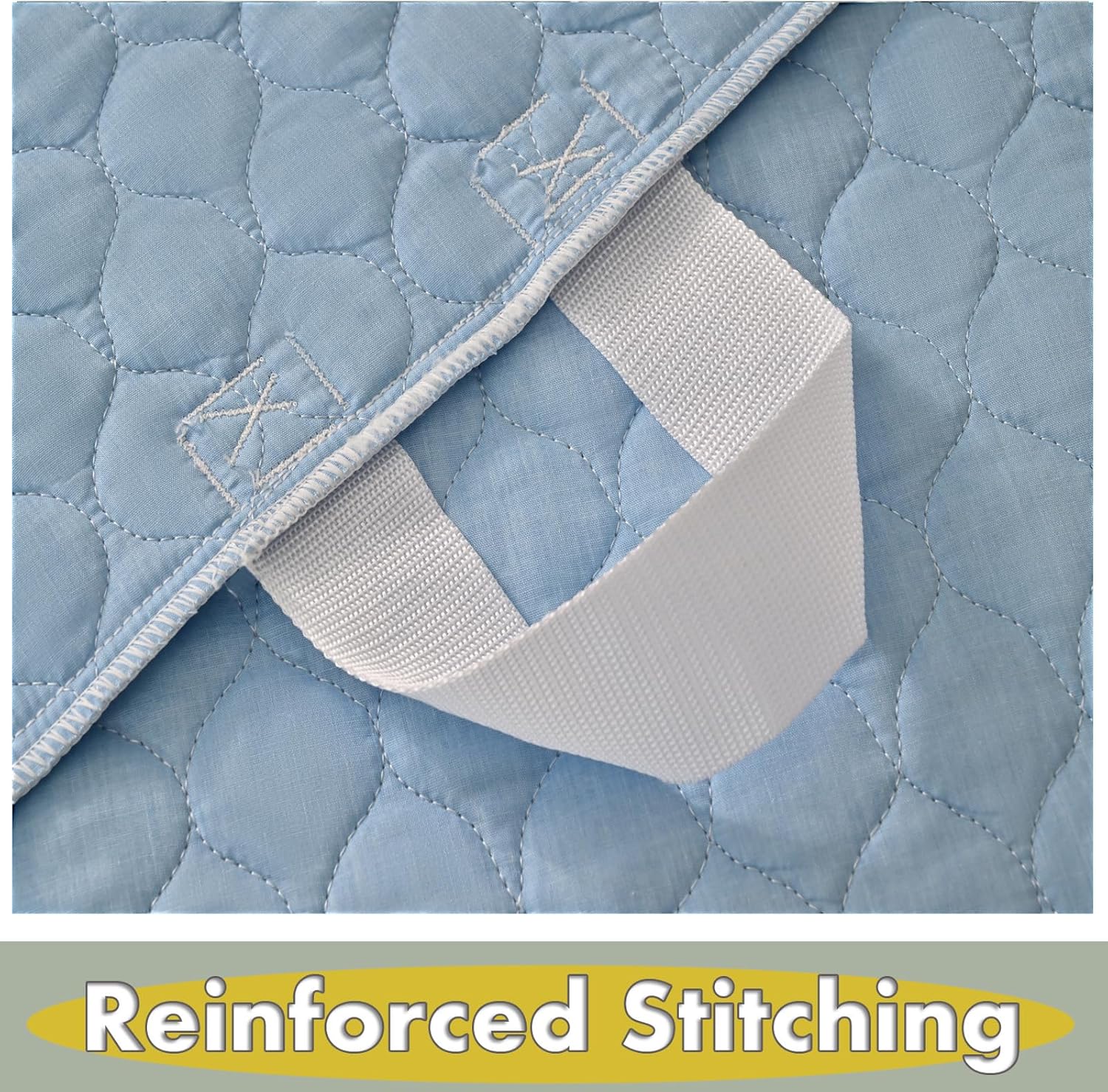 Positioning Bed Pad with 8 Handles, Ultra Absorbent Incontinence Underpad 36”x52” Extra Large Waterproof Reusable Transfer Pad for Adults and Elderly at Home & Hospital (Blue 2 Pack)