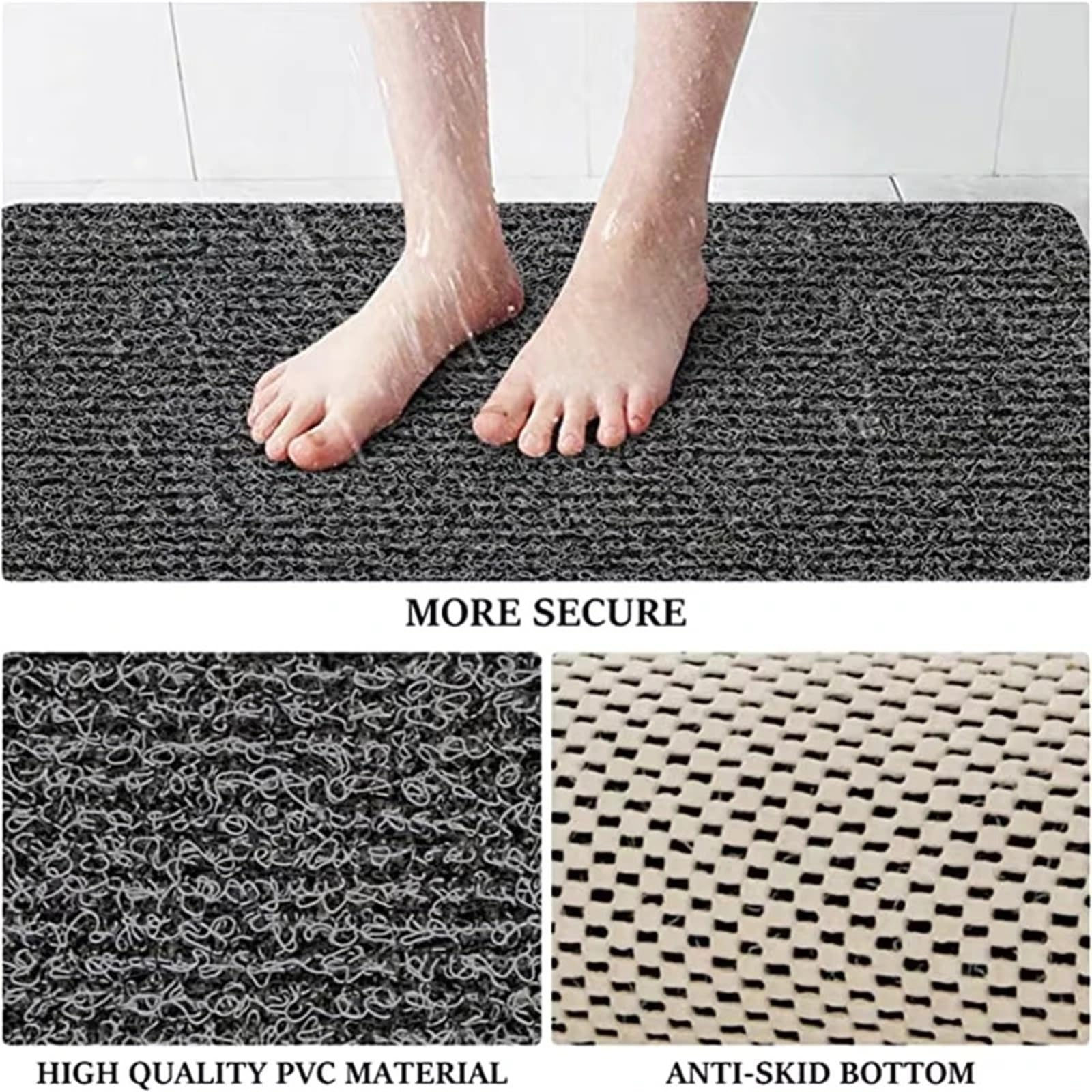 Alfombra Bañera Antideslizante Alfombrilla de Ducha Bañera Baño Antideslizante