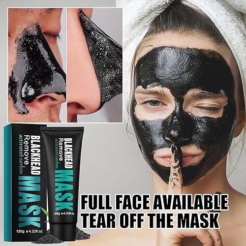 Miniatura 2 de Máscara removedor de puntos negros, máscara facial de carbón, removedor de cabeza blanco y negro para cara y nariz, limpiador de poros con cepillo y