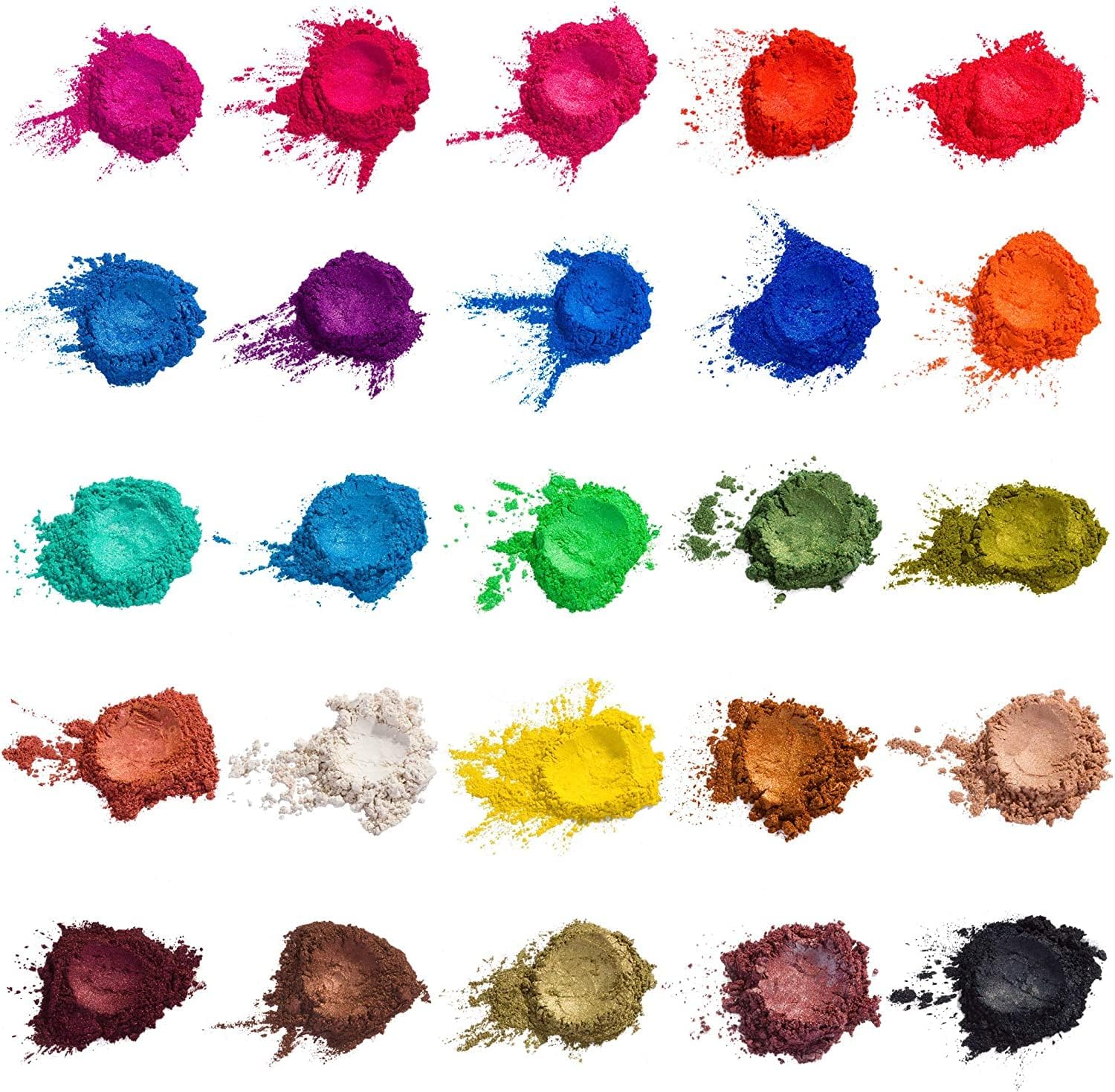 Chameleon Colors Mica Powder Lip Gloss Base and Soap Making Pigment . Gift Box 25 and Bonus - Instructions for 8 Amazing Crafts - Premium Mica Powder for Epoxy - Resin Dye Color