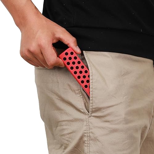 Miniatura 6 de Mayouko Organizador magnético de brocas hexagonales de 14 de pulgada, 43 agujeros, soporte de broca de 14 de pulgada, rojo, 2 estantes, soporte