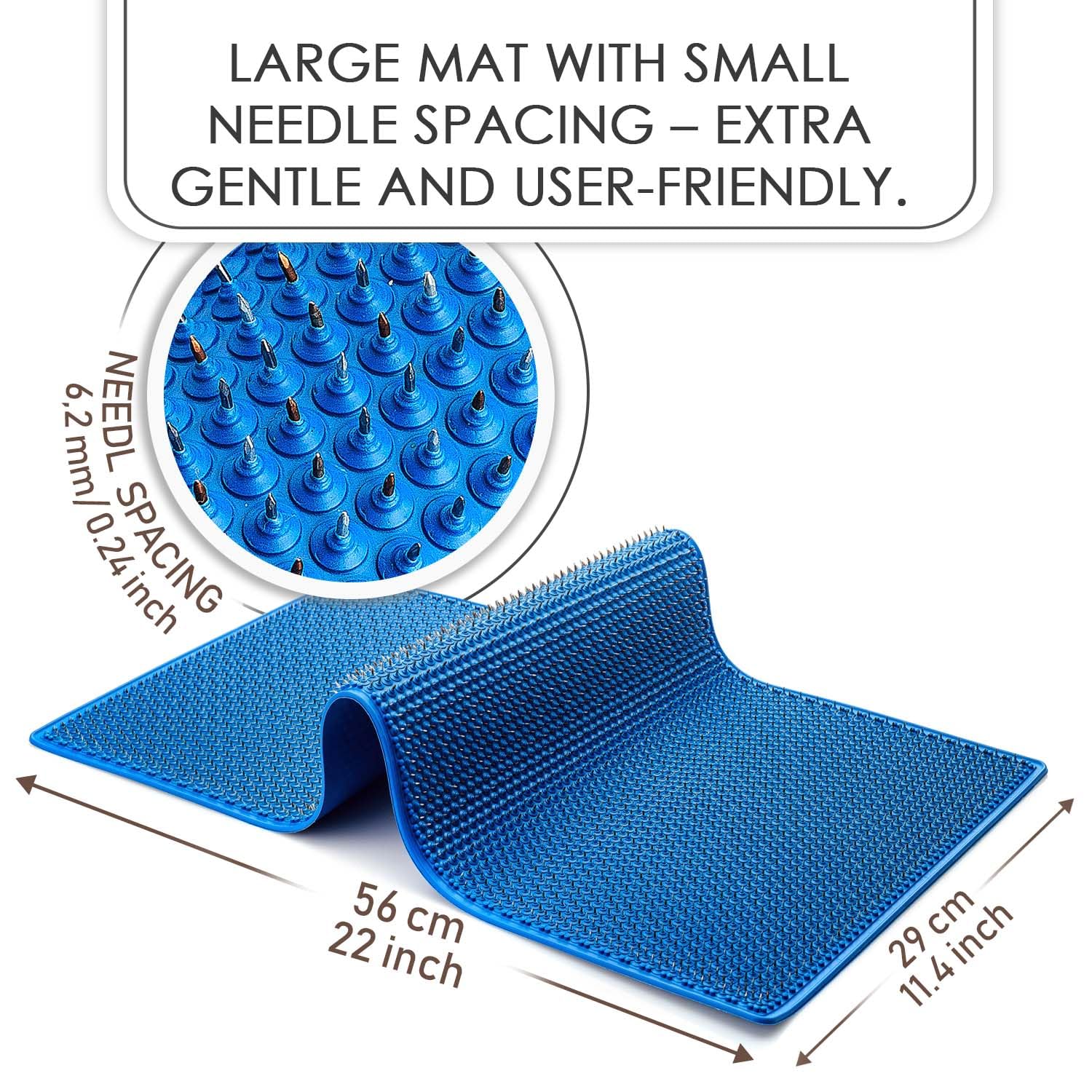 Akupressur Matte groß - Plus, Nadelabstand: 6.2 Ag, Größe: 560x290 mm, Nadelanzahl:4538.