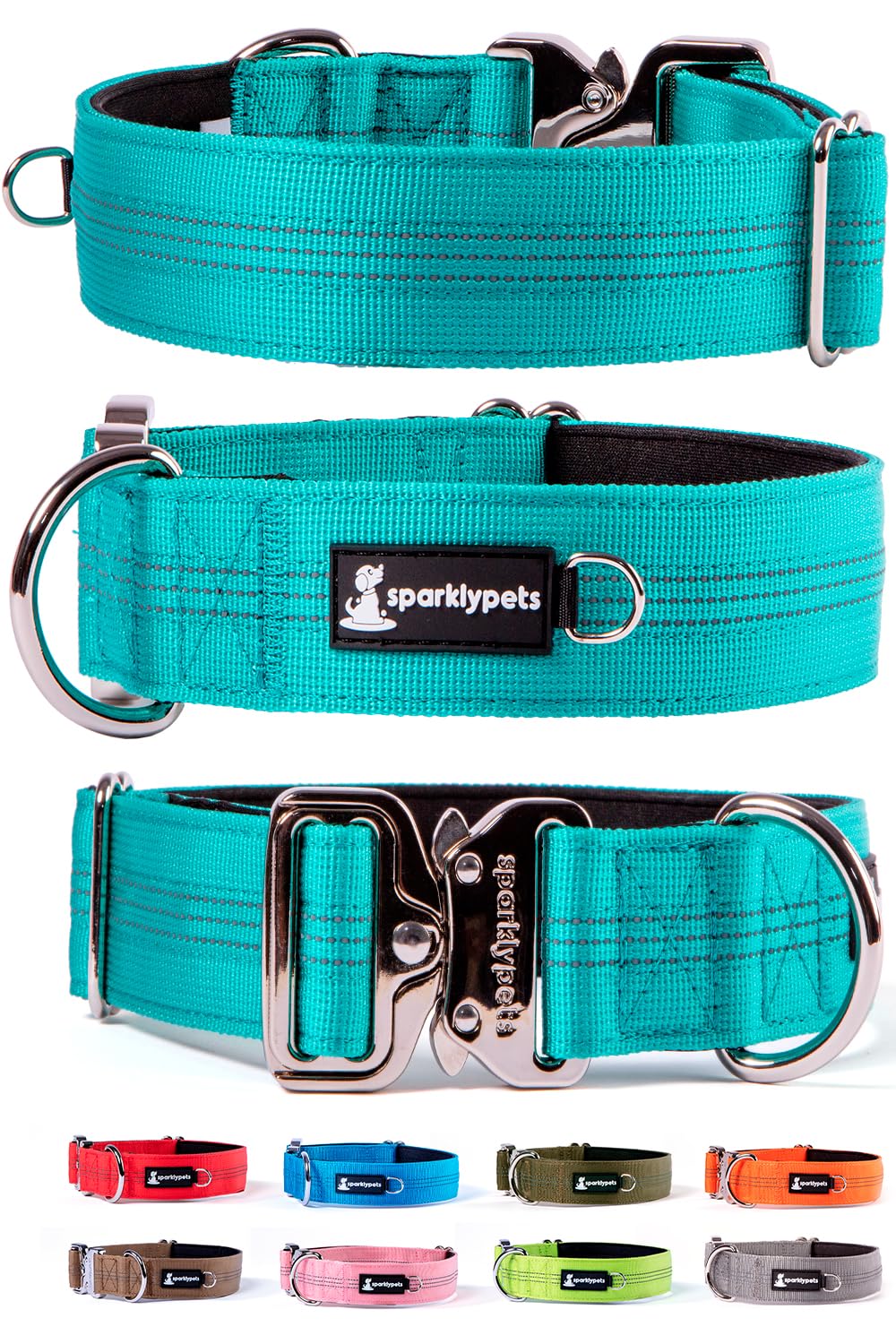 SparklyPets Heavy Duty Wide Dog Collar