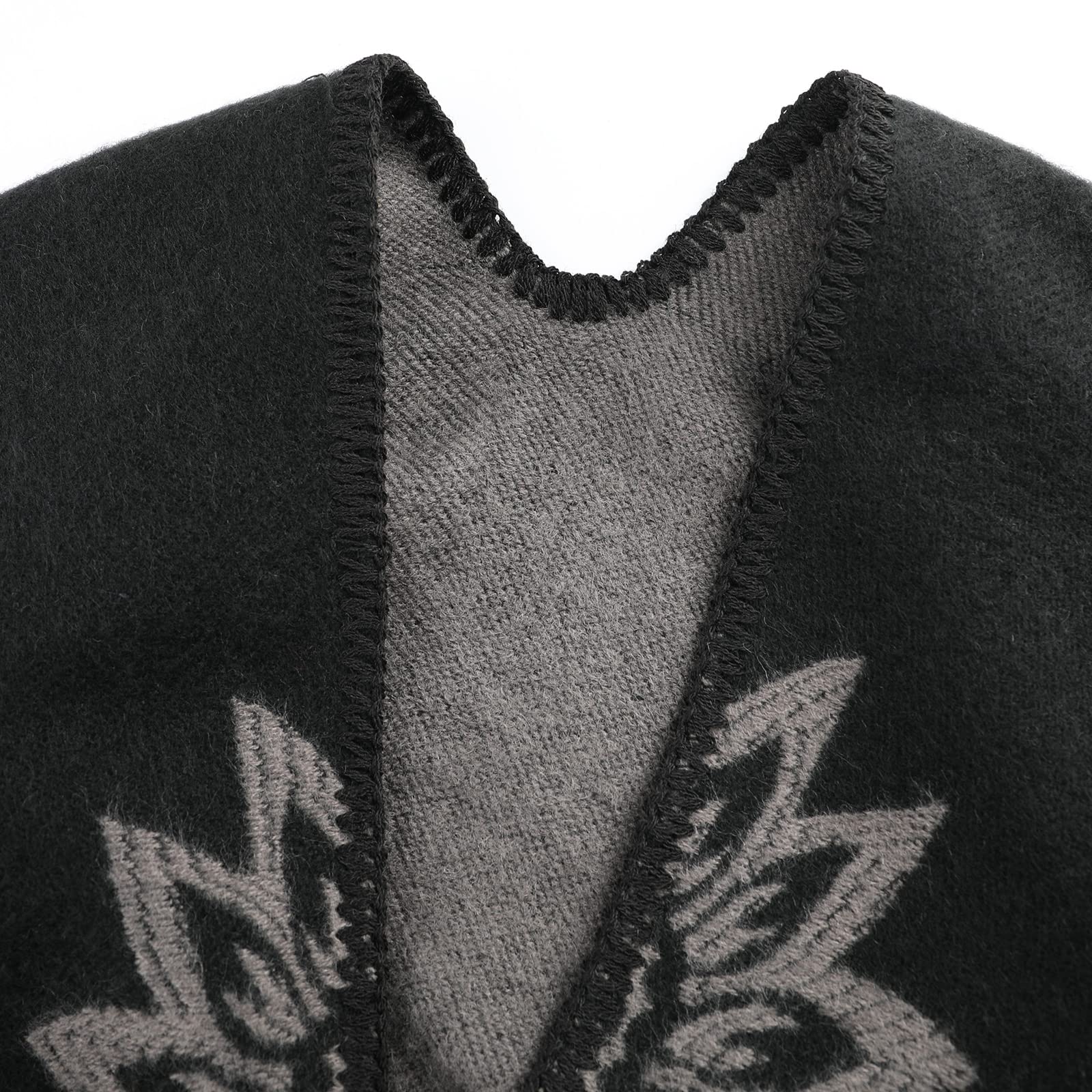 Poncho Estola Capa de Mujer Cárdigan de Punto Manta Capas Bufanda Chal Grande Diseño Simple para Invierno